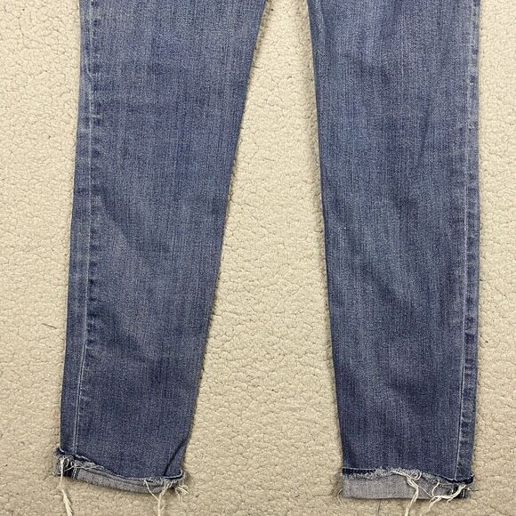 White House Black Market Skimmer Jeans Womens 4 Distressed Ankle Cuff 30x30 WHBM - Picture 6 of 16